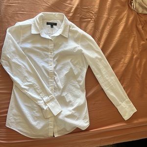 Banana Republic Fitted White Button Down